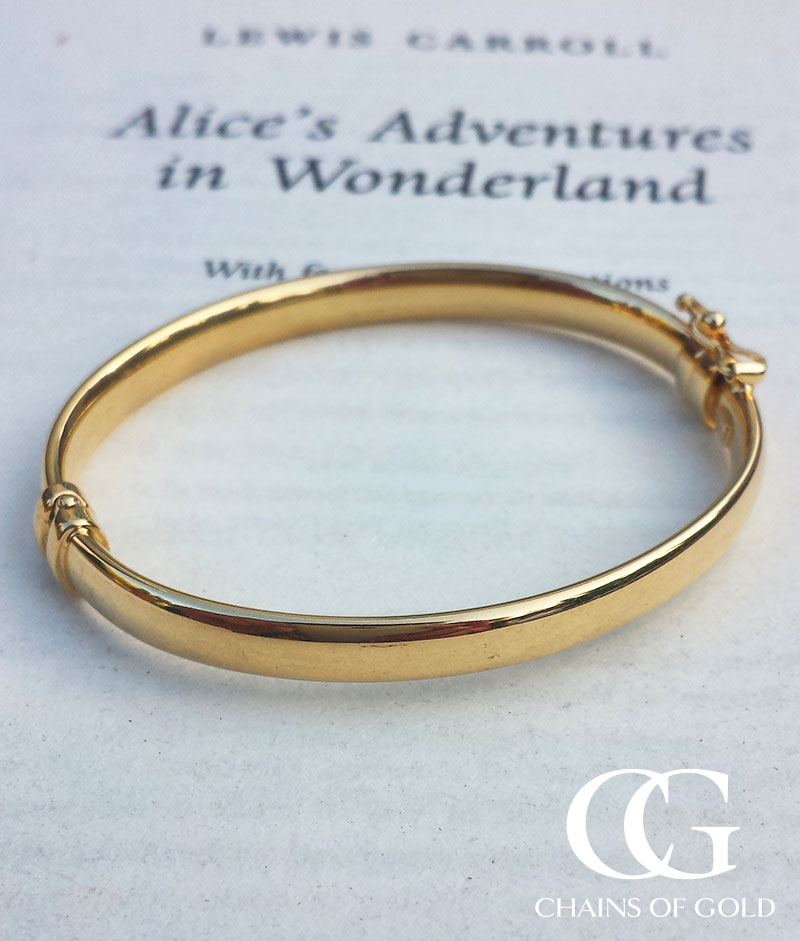 9ct Yellow Gold Oval Child's Bangle Chains of Gold