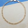 9ct Yellow Gold Figaro Bracelet 7”