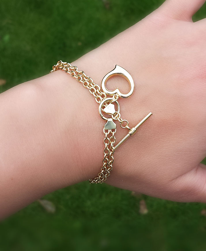 Solid gold bracelet sales uk