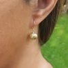 9ct Yellow Gold Diamond Cut Ball Drop Earrings