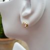 9ct Yellow Gold 5mm Round Doughnut Cubic Zirconia Stud Earrings