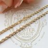 9ct Yellow Gold 3.2mm Rope Chain Necklace 20" 22" 24"