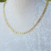9ct Yellow Gold Diamond Cut Anchor Link 5.4mm Chain Necklace 20" & 22"