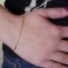9ct Yellow Gold Small Flat Curb Bracelet 7''
