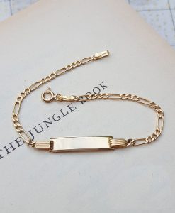 9ct Yellow Gold Children's Figaro ID Bracelet