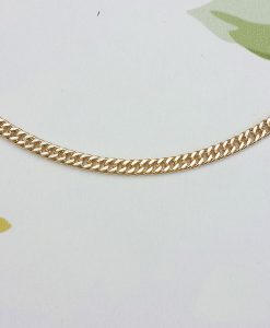 9ct Yellow Gold 3mm Close Curb Chain Necklace 20"