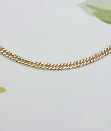 9ct Yellow Gold 3mm Close Curb Chain Necklace 20"