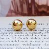 9ct Yellow Gold 8mm Half Ball Polished Stud Earrings