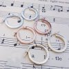 9ct Gold 1.6cm Hoop Earrings in Rose, White & Yellow