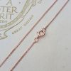 9ct Rose Gold 0.8mm Diamond Cut Curb Chain Necklace