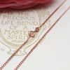 9ct Rose Gold 1.5mm Diamond Cut Curb Chain Necklace