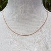 9ct Rose Gold 1.5mm Diamond Cut Curb Chain Necklace