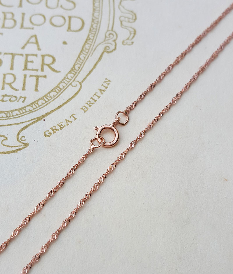 9ct Rose Gold 16 Inch Trace Chain