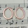 9ct Rose Gold Oval Hoop Earrings