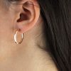 9ct Rose Gold Oval Hoop Earrings