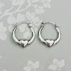 White Gold Hoop Earrings