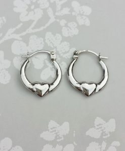 White Gold Hoop Earrings