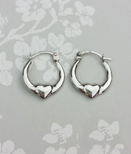 White Gold Hoop Earrings