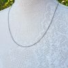 Solid 9ct White Gold 2mm Belcher Chain Necklace