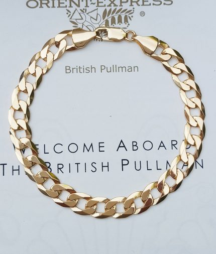 9ct Yellow Gold Unisex Solid Curb Bracelet