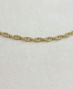 9ct Yellow Gold 1.3mm Prince of Wales Chain Necklace 18" 20"