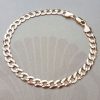 Men's 9ct Yellow Gold 5mm Solid Curb Bracelet 8.5"