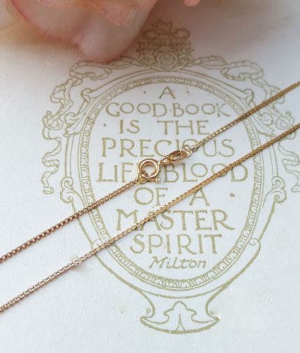 9ct Yellow Gold Box 0.6mm Chain Necklace