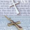 9ct White or Yellow Gold 2.6cm Cross Necklace