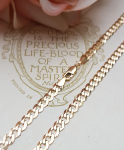 Solid 9ct Yellow Gold 4.5mm Diamond Cut Curb Chain 20"-28"