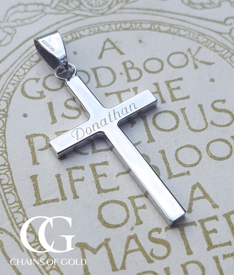 9ct Solid Yellow or White Gold Cross Pendant