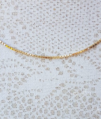 9ct Yellow Gold Box Chain Necklace 