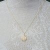 9ct Gold 1.5cm St Christopher Pendant Necklace in White & Yellow