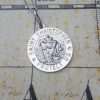 9ct Gold 1.5cm St Christopher Pendant Necklace in White & Yellow