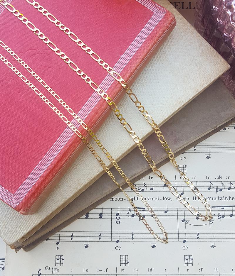 Figaro Chain Necklace - Rose Gold