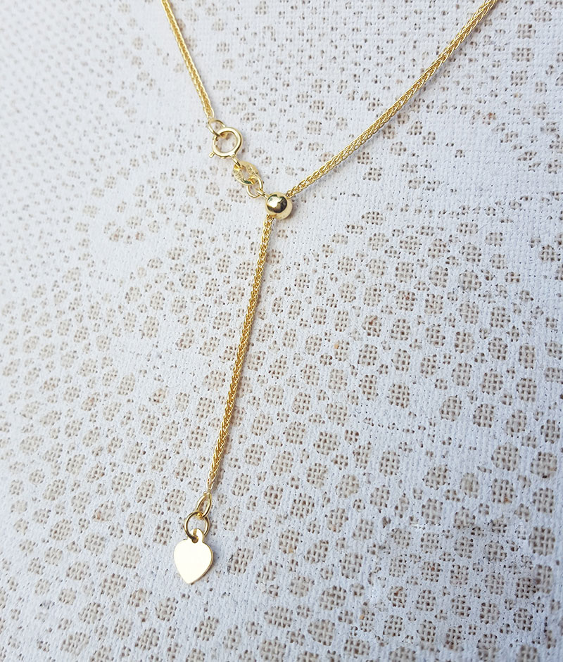 9ct Gold Adjustable Spiga Chain 22\