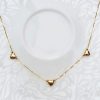 9ct yellow gold heart charm necklace