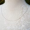 9ct White Gold Round 0.8mm Snake Chain Necklace