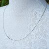9ct White Gold Box 0.6mm Chain Necklace