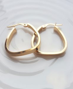 9ct Yellow Gold Polished Creole Earrings