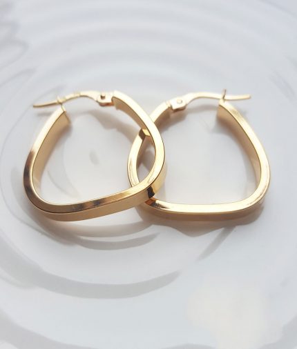 9ct Yellow Gold Polished Creole Earrings