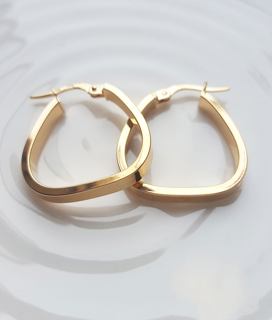9ct gold creole shop earrings