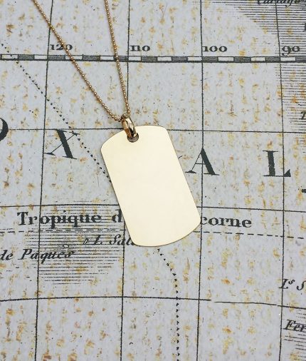 gold dog tag necklace gold dog tag necklace