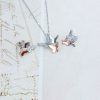 9ct Two Colour Gold & Diamond Butterfly Slider & Chain