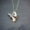 9ct Two Colour Gold & Diamond Butterfly Slider & Chain