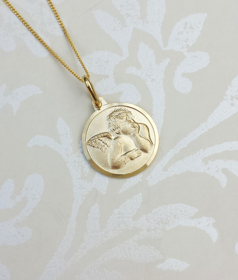 9ct Yellow Gold Angel Necklace From Chains Of - Angel Talisman Pendant Uk 9ct Yellow Gold Angel Necklace From Chains Of - Angel Talisman Pendant Uk