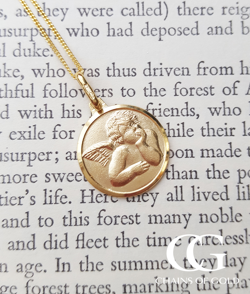 Personalised guardian angel necklace for mum