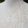 Sterling Silver Serenity Prayer Cross Pendant Necklace