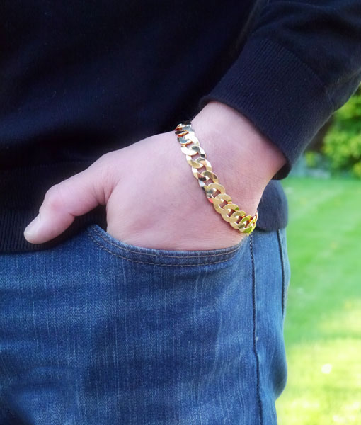 Top 76+ mens gold curb bracelet - in.duhocakina