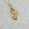 9ct yellow gold st christopher medal for women