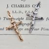 9ct Gold 3.4cm Crucifix Pendant Necklace in White & Yellow